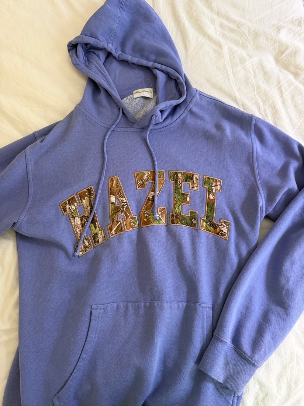 Hazel Lavender and Camo Logo Hoodie